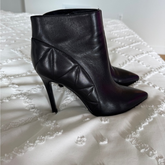 RUDSAK Black Leather Heeled Ankle Boots - Picture 3 of 5